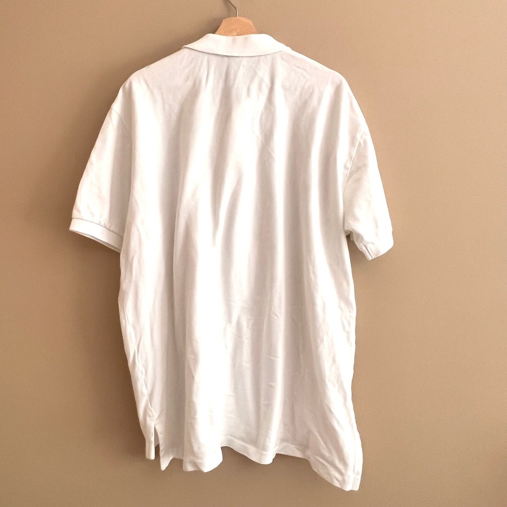 Polo Ralph Lauren Mens XXL White Short Sleeve Pique Cotton Polo Shirt Navy Pony - Picture 2 of 10